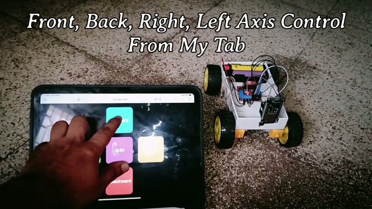 NodeMCU 4-Wheel Robot Car Build | L298N Motor Driver | WiFi Controlled Using iPad | Mafia Times
