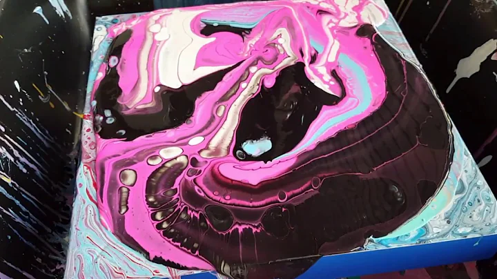1 minute 4 paintings - fluid art - acrylics - abstract - dirty pour - swipe - flip cup