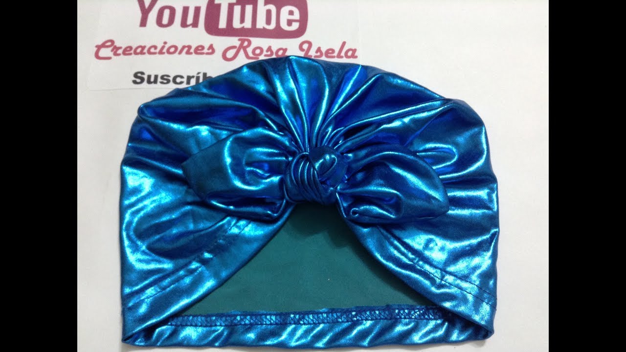 Turbante con nudo (orejas) VIDEO No. 632 Creaciones Rosa Isela
