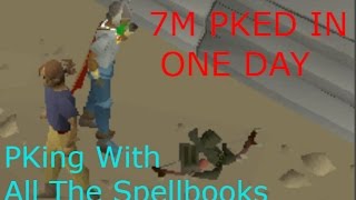 PKing With Different Spellbooks [7m PKed In One Day]