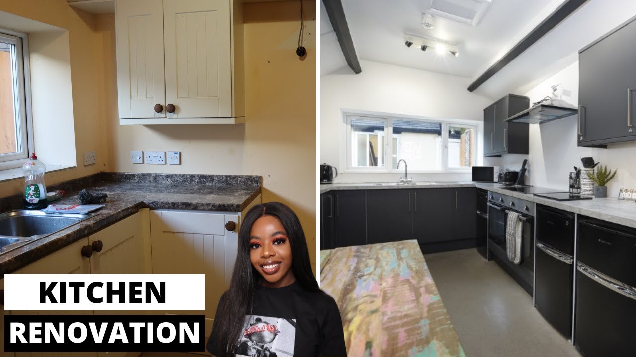 Kitchen Renovation UK Before and After HOWDENS KITCHEN Matte