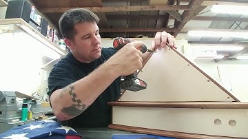 How to put a flag in a shadow box