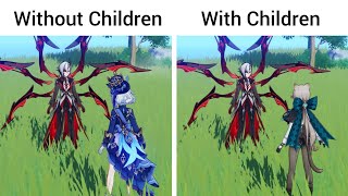 Arlecchino boss voicelines with vs without her children screenshot 5