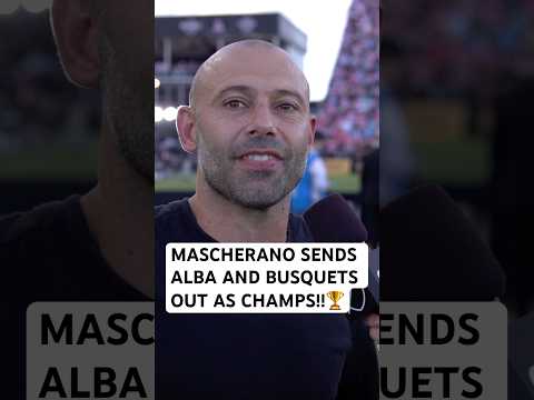 Javier Mascherano🗣️ on LEADING MIAMI TO MLS CUP!!