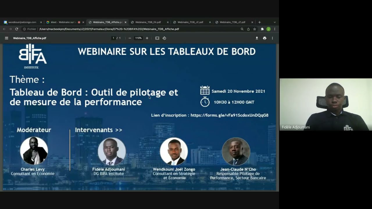 Webinaire sur le Tableau de Bord: Outil de pilotage et de mesure de la performance