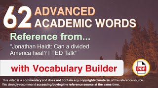 62 Advanced Academic Words Ref from \\