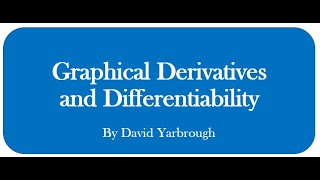 Graphical Derivatives and Differentiability