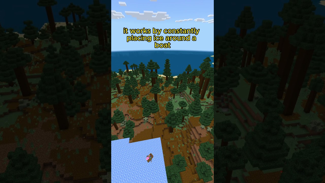 EASY ice boat tracks, in VANILLA MINECRAFT.   