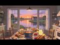 A Rustic 1950s Kitchen at Dusk — Another Room of Vintage Jazz Where Warmth and Sunset Feel Timeless