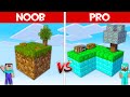 Minecraft NOOB vs PRO: NOOB SKYBLOCK vs PRO SKYBLOCK! ONE BLOCK SKYBLOCK! (Animation)