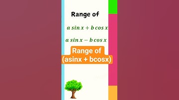 Range of y= f(x) = (a sinx + b cosx)  #maths #jee #imo