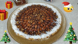 😋Una delicia que querrás repetir😋Tarta de frutos secos con nueces y😍  almendra, Especial Navidad🎄