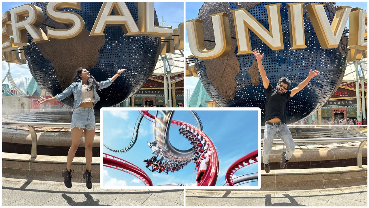 roller coaster ride with bunny😂 universal studio | vishal phale |trupti ...