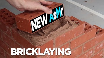 NEW  Visual ASMR Trigger Bricklaying Building a Corner