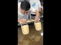 Custom 3D printed trash can, water transfer wood grain process, curved surface seamless wrapping,