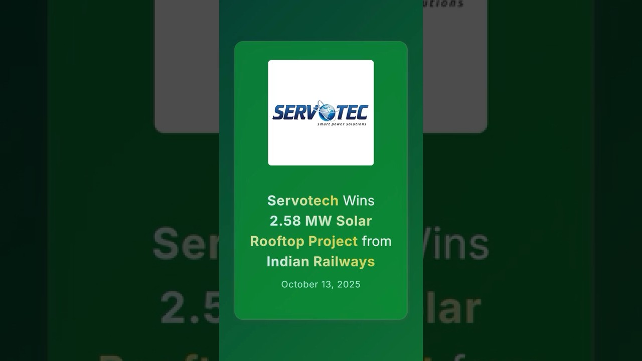 Servotech выиграла проект по установке солнечной электростанции на крыше мощностью 2,58 МВт от In...