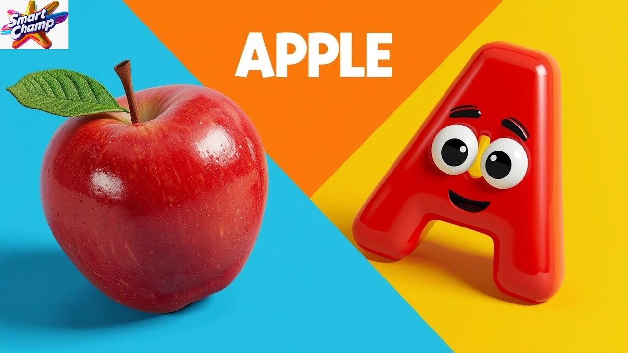 ABC Phonics Song for Kids | Learn Alphabet A to Z with Apple Ball Cat | Fun Kids Learning Video