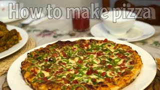 طريقة بيتزا خفيفة /how to make pizza