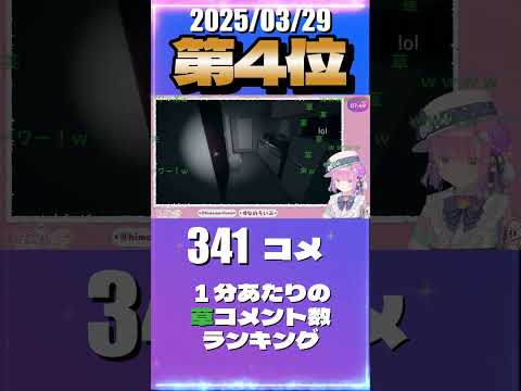 3/29 草コメント数ランキング第4位 #姫森ルーナ 1時間49分ごろ