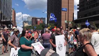 Thousands of Montrealers protest Quebec's vaccine passport - Aug. 14, 2021