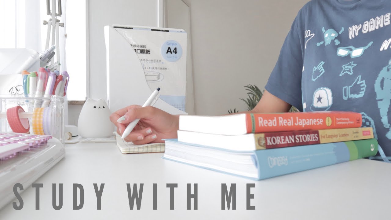 Study multiple languages with me | studying with 0 motivation | 🇯🇵🇰🇷🇨🇳