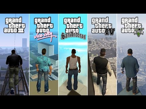 Comparison of Jumping From the Highest Points in GTA Games