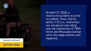 1 Injured in Motorcycle Accident on 130th Street in Lubbock