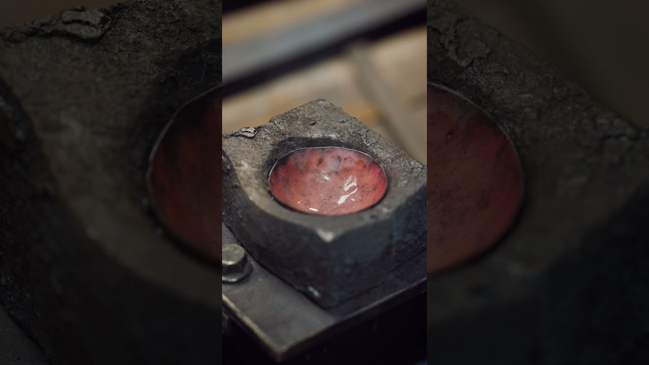 Making copper coffee scoops 