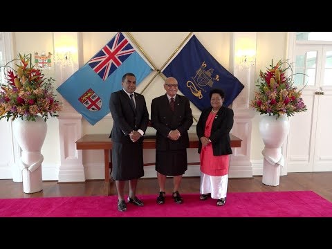 Fijian President officiates at the swearing-in ceremony for the two new ...