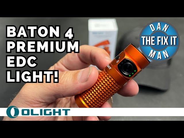 Olight Baton 4 Premium Edition Orange Compact EDC Flashlight