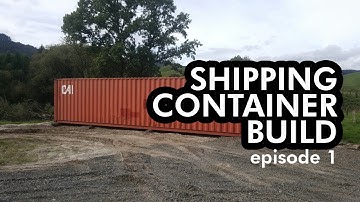Shipping Container Bike Shop & Cafe Build Episode 1 | Foundation & Delivery