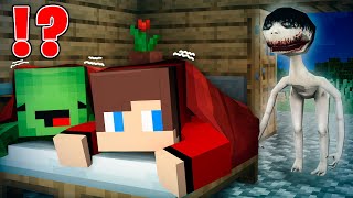 JJ and Mikey Hiding Under A Blanket From UMA - in Minecraft Maizen!