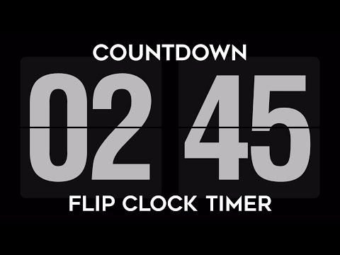 2 Minutes 45 Seconds Countdown Flip Clock Timer With Alarm [4k]