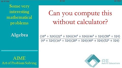 AIME 1987 | Algebra | American Math Olympiad | AAKRITI EDUCATIONS