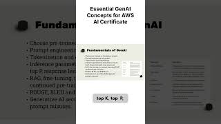 Fundamental GenAI and LLM Concepts #ai #tutorial