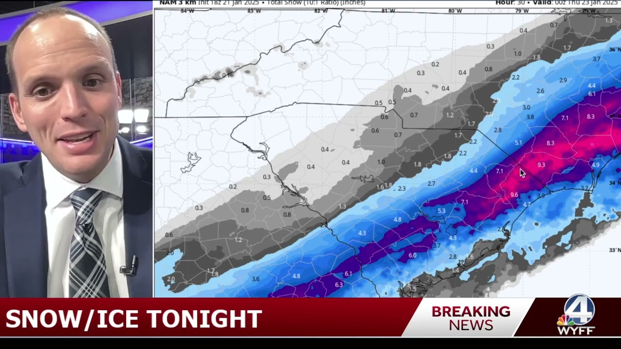 ICY Roads Becoming A Major Problem as Snow Continues in SC