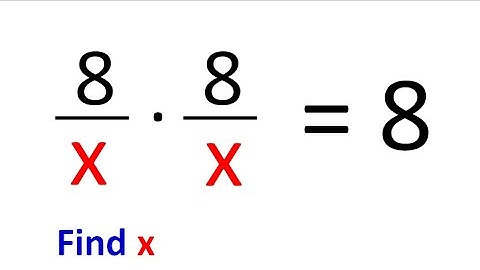 SAT MCQ | Can You Solve this Equation? | 8/x*8/x =8 | How to Solve Quadratic Equations | SAT math