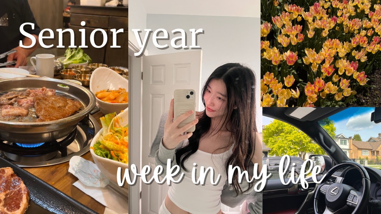 SENIOR YEAR VLOG 📚! Week in my life, studying, drivers test, shopping, eating out 💌