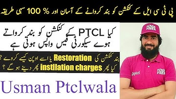 can ptcl  secrity fee returns when internet connection close | how to Close Ptcl connection |