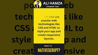 What is NativeScript? #nativescript #programming #tech #coding