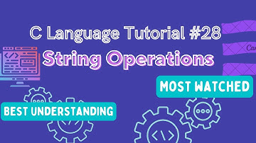 String Operations  : C Language Tutorial (Hindi) #28