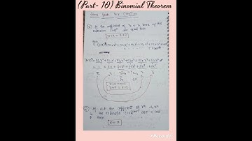 (Part-10) Binomial Theorem #shorts #maths #youtubeshorts #mathematics #binomial_theorem #mathsvishal