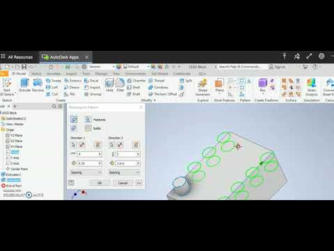 Inventor Rectangular Pattern and Mirror