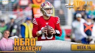 Herd Hierarchy: Seahawks return, Brock Purdy-led 49ers on Colin's Top 10 of Week 14 | NFL | THE HERD