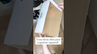 Reutilizando caixas de sapato para organizar seus calçados!  #criatividade #organização screenshot 2