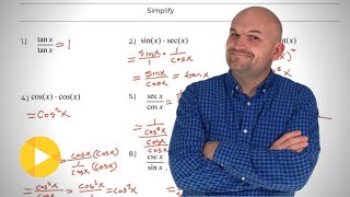 36 Identities simplified using the product and quotient | Skills Practice Worksheet