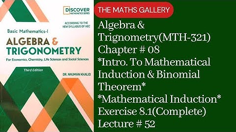Basic Mathematics-1 | Algebra & Trigonometry(MTH-321) by Dr. Noman Khalid | Unit # 08 | Lecture # 52