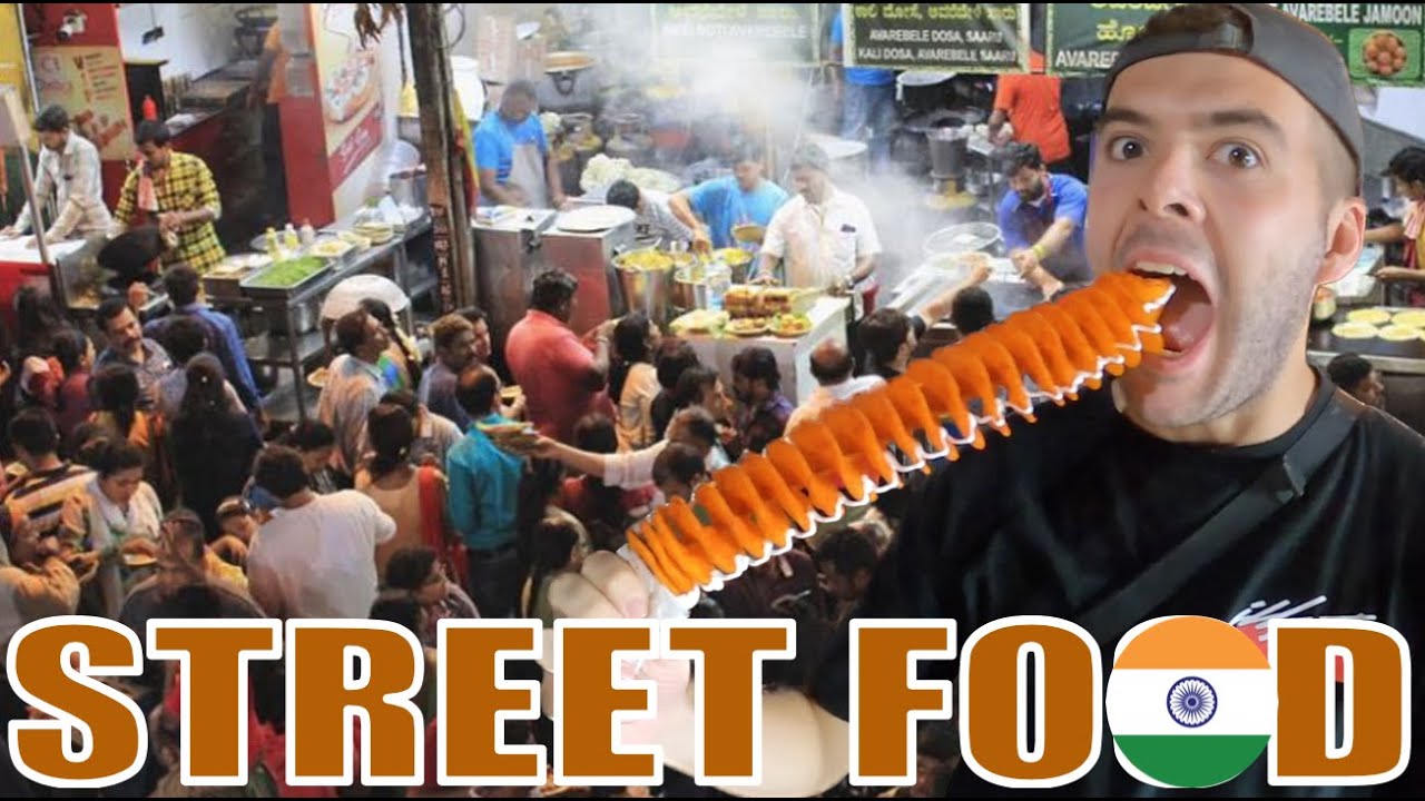 Trying Out Indian Street Food in VV Puram (Bengaluru) 🇮🇳