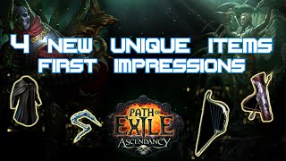 Path of Exile 2.3 - Four New Unique Items First Impressions and Build Ideas