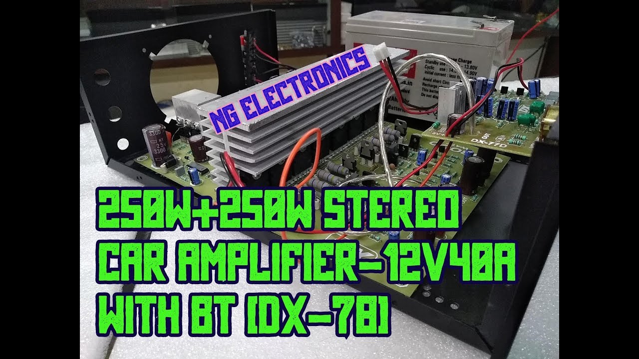 250w+250w FULL-BASS CAR AMPLIFIER II 5200/1943 12V/40A 8BJT (DX-78)